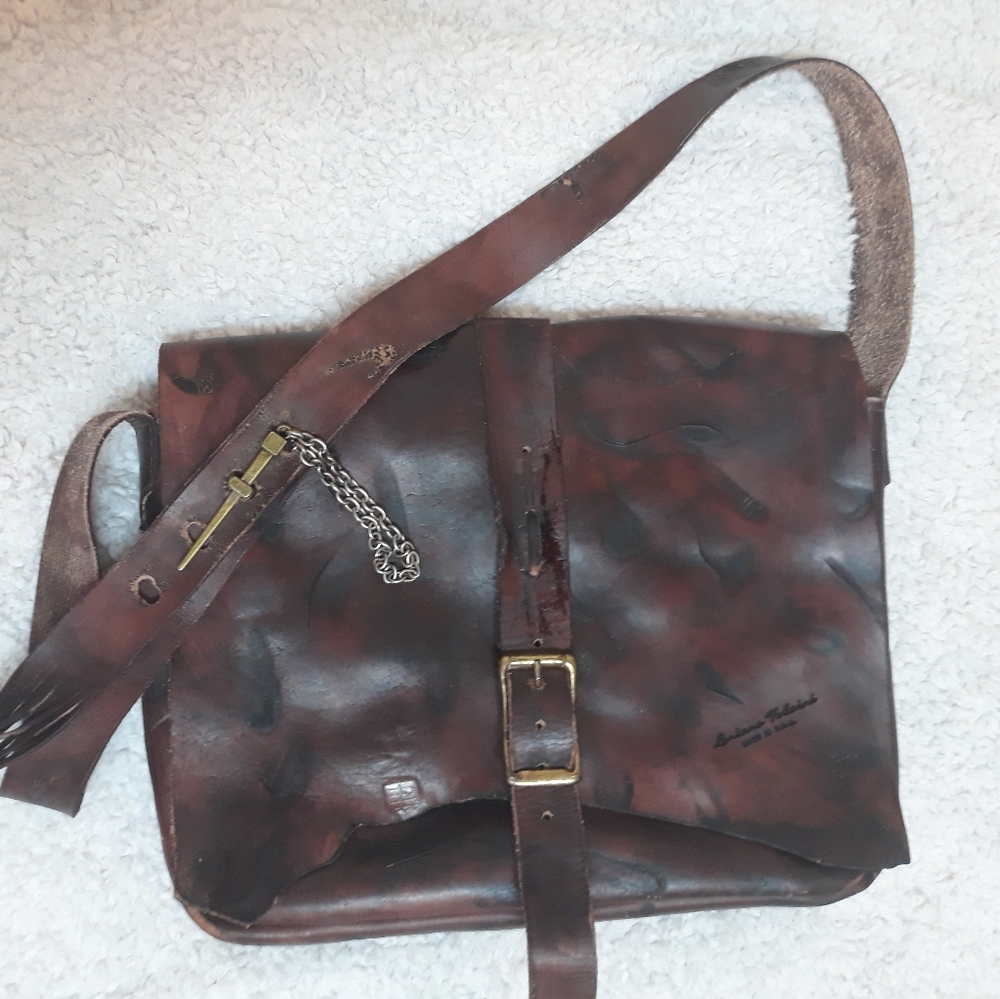 ORIGINAL Loriano Tolaini satchel art piece
